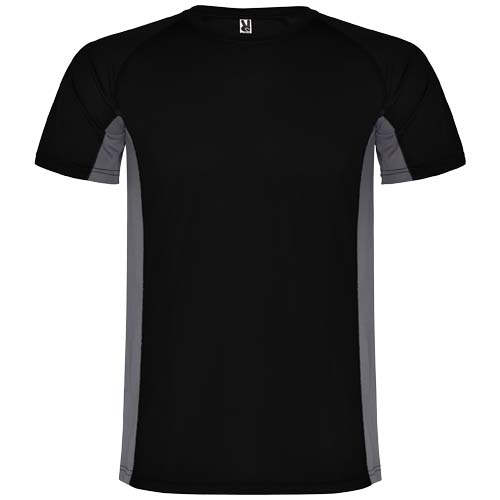 T-shirt sport publicitaire pour enfant Shanghai Noir et Plomb foncé